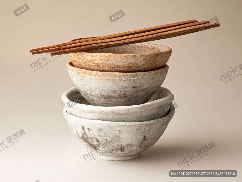 重疊的碗