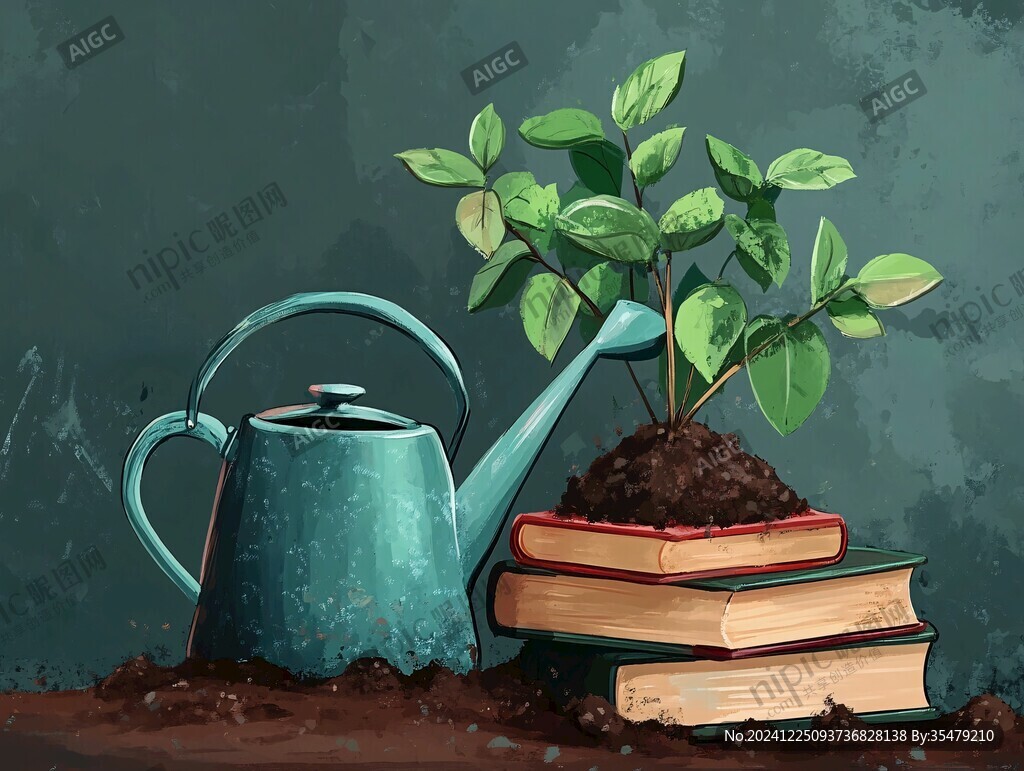 盆栽插畫