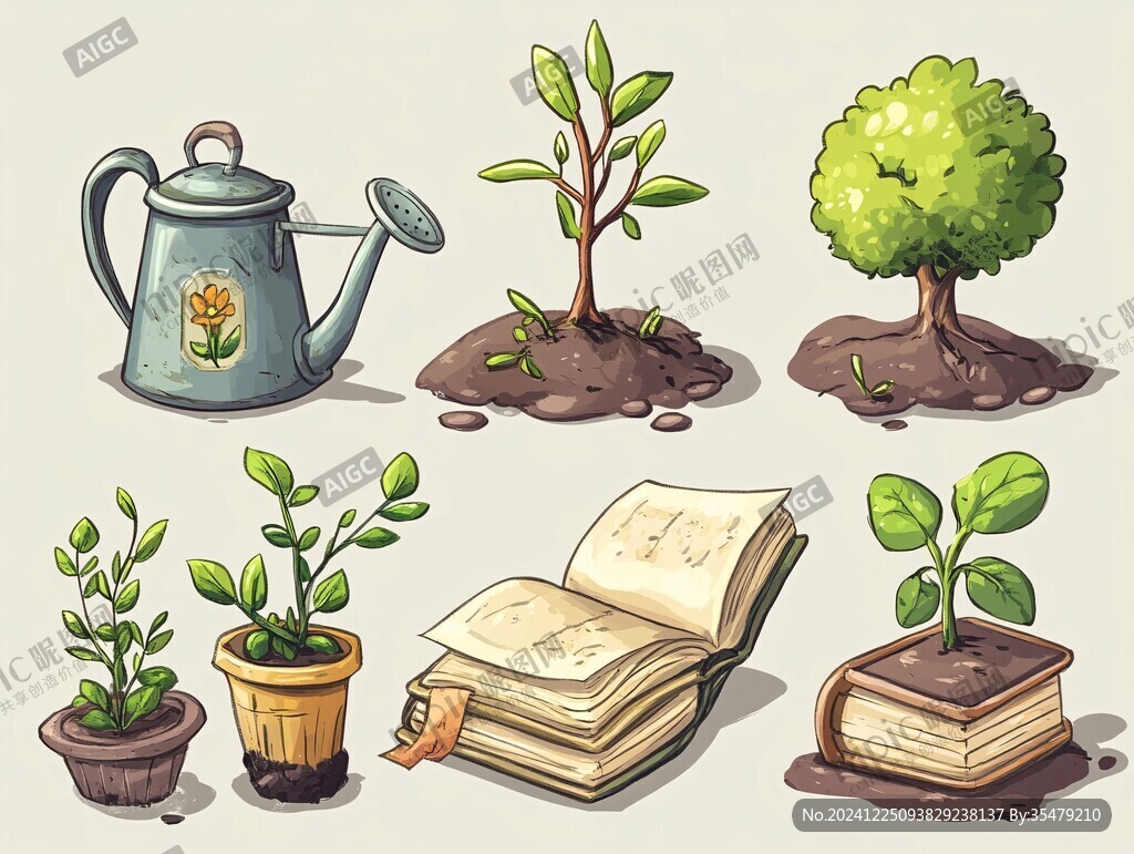 卡通植物園藝