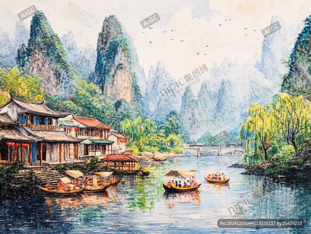 興坪古鎮(zhèn)油畫