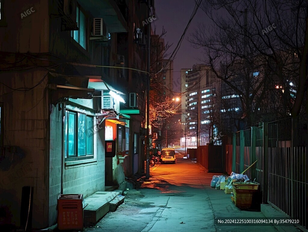胡同夜景