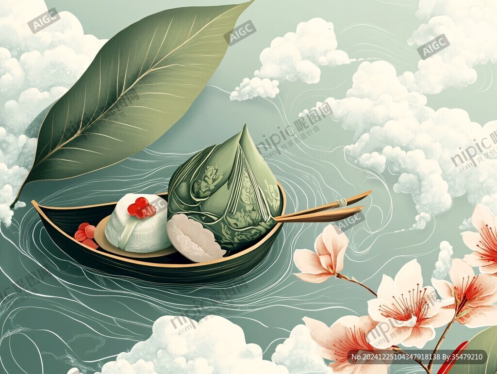 水餃意境插畫