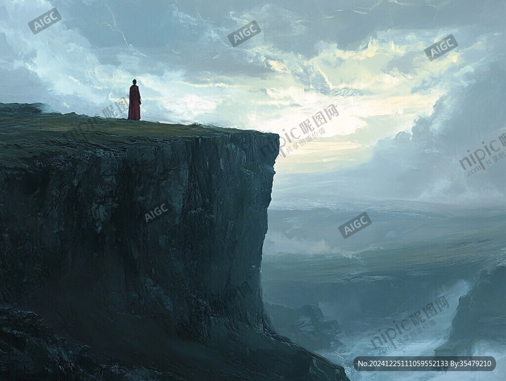 向往更高的山峰禪意畫