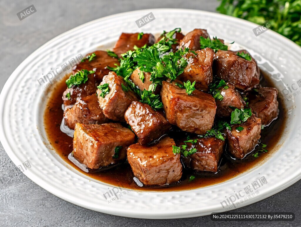 一盤牛肉粒