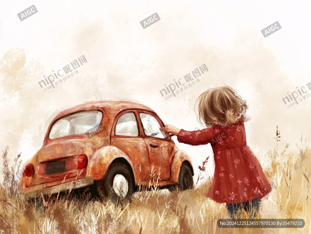 兒童汽車插畫