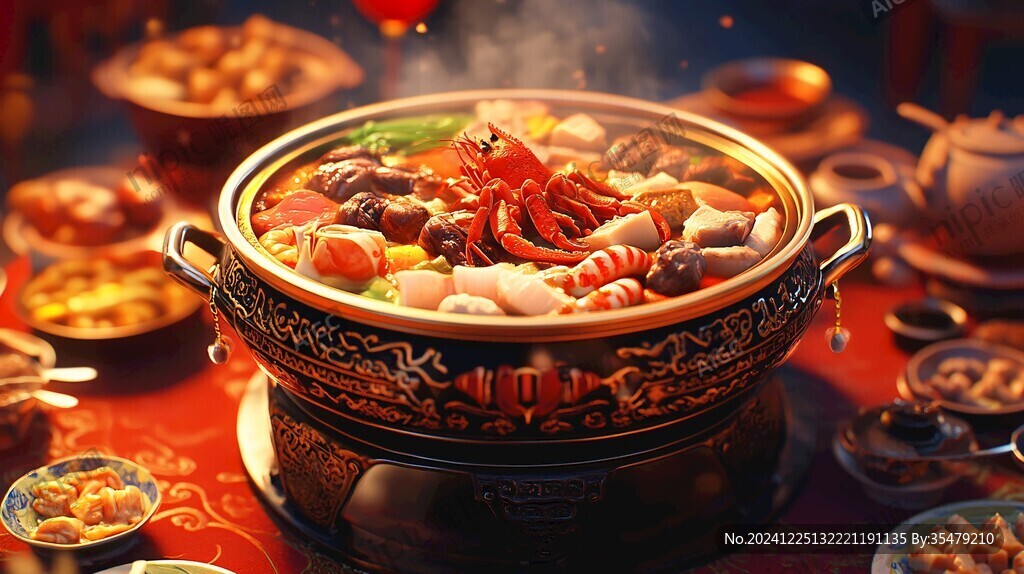 精致火鍋場(chǎng)景