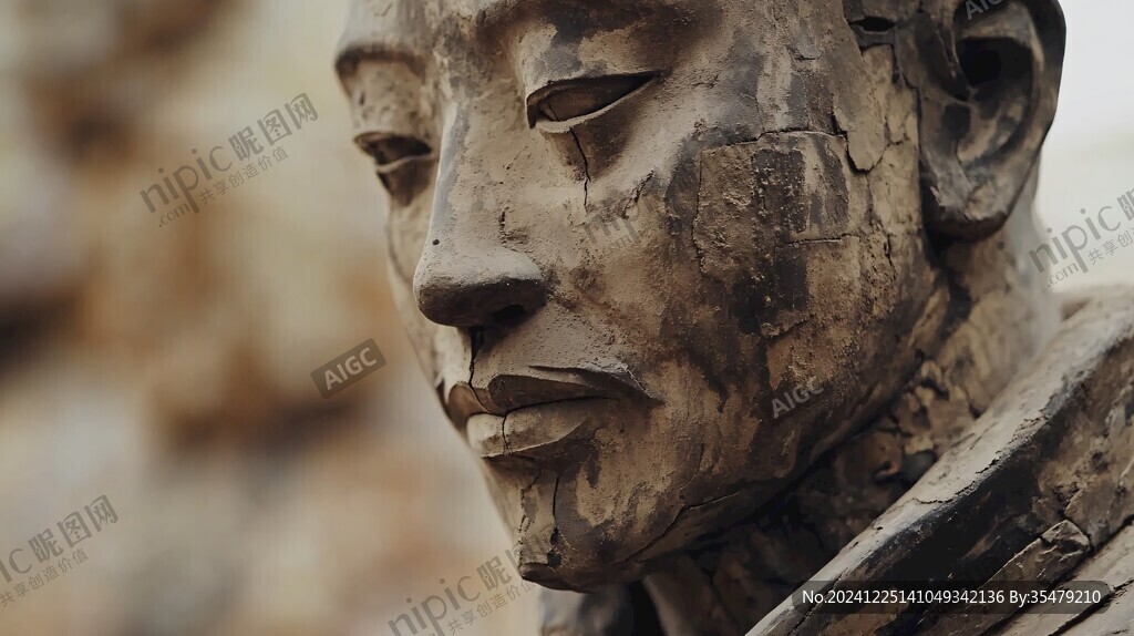 陶泥人像細節