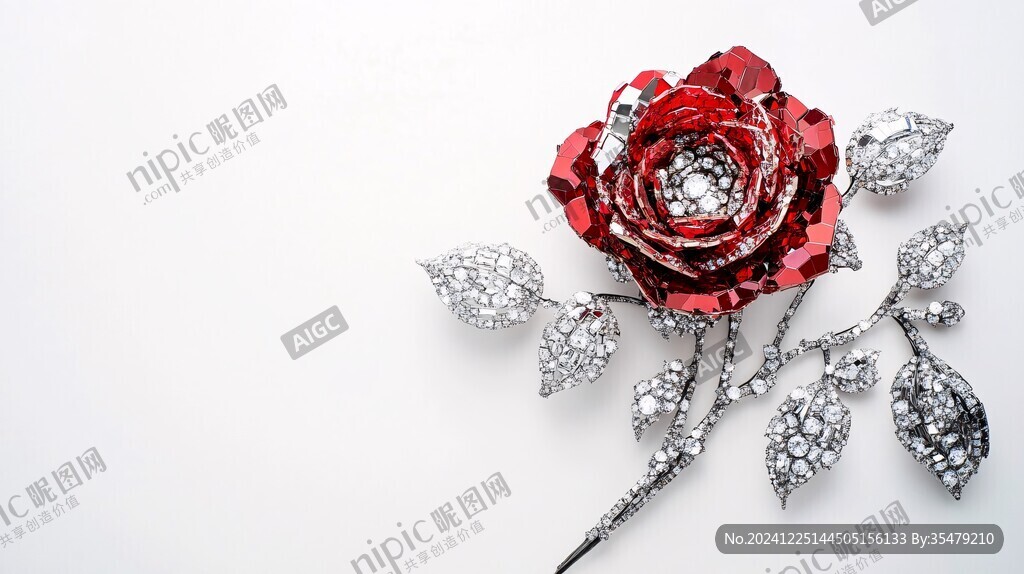 玫瑰花鑲鉆