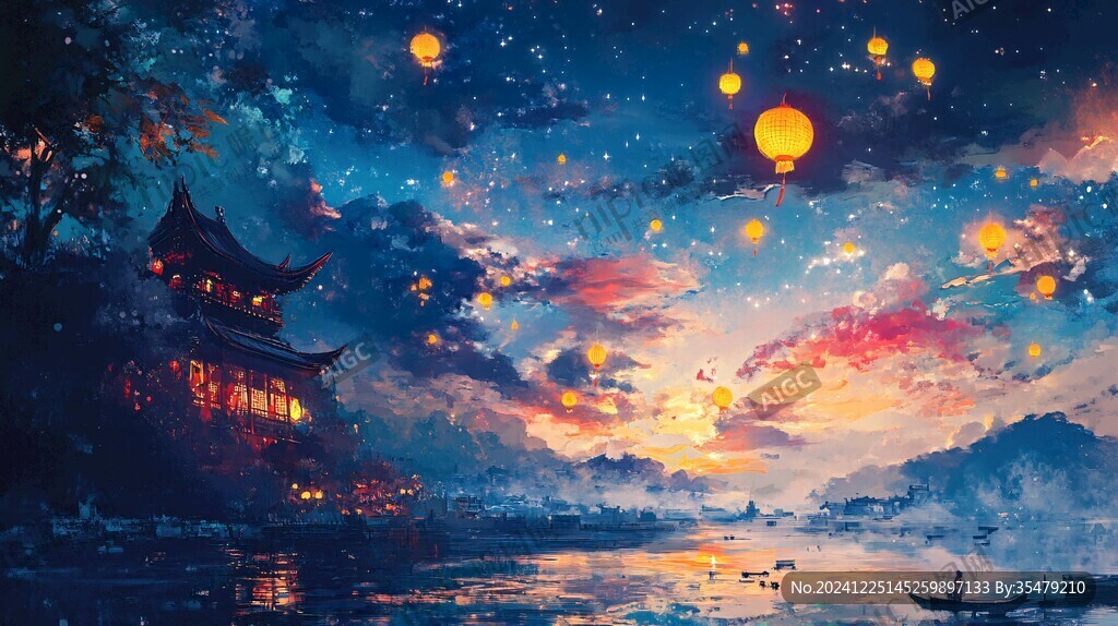 古風(fēng)夜景