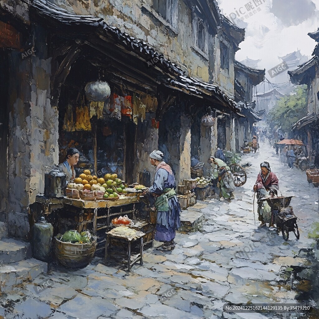 青巖古鎮(zhèn)油畫