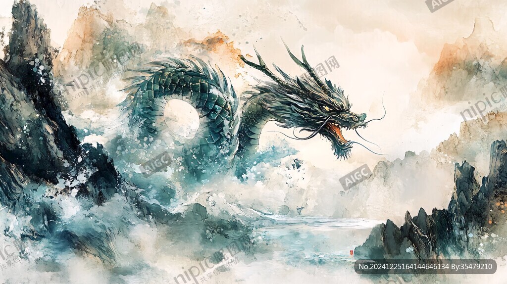 龍年橫版插畫