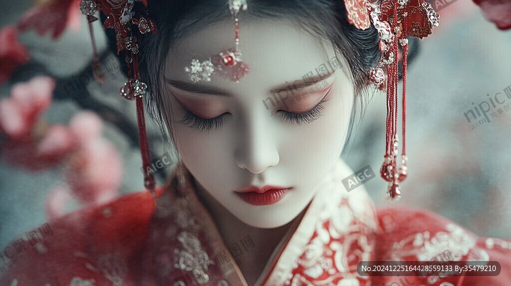 古風嫁衣美女