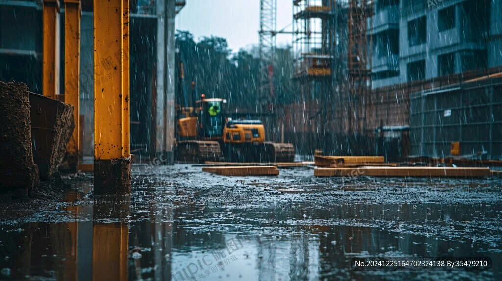 下雨施工