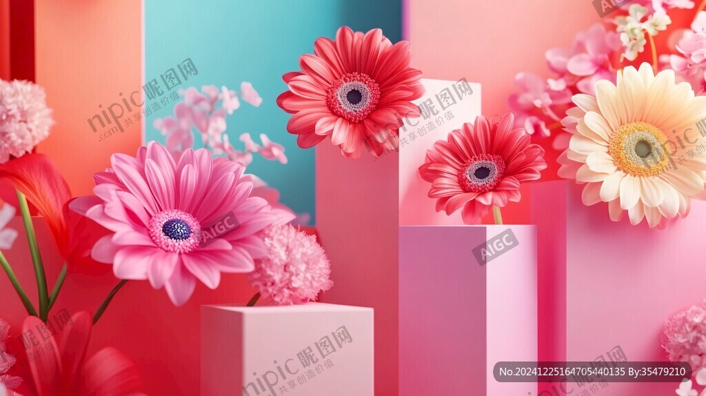 3d立體唯美花卉
