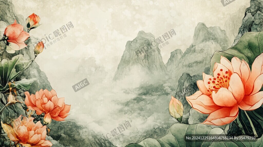 富貴典雅古風(fēng)山水