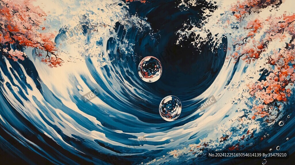 海水漩渦里