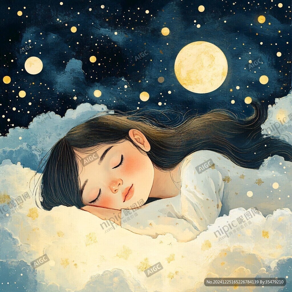 睡眠保健品插畫