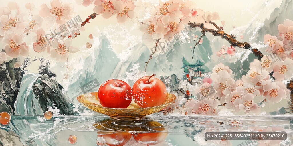 紅富士包裝插畫