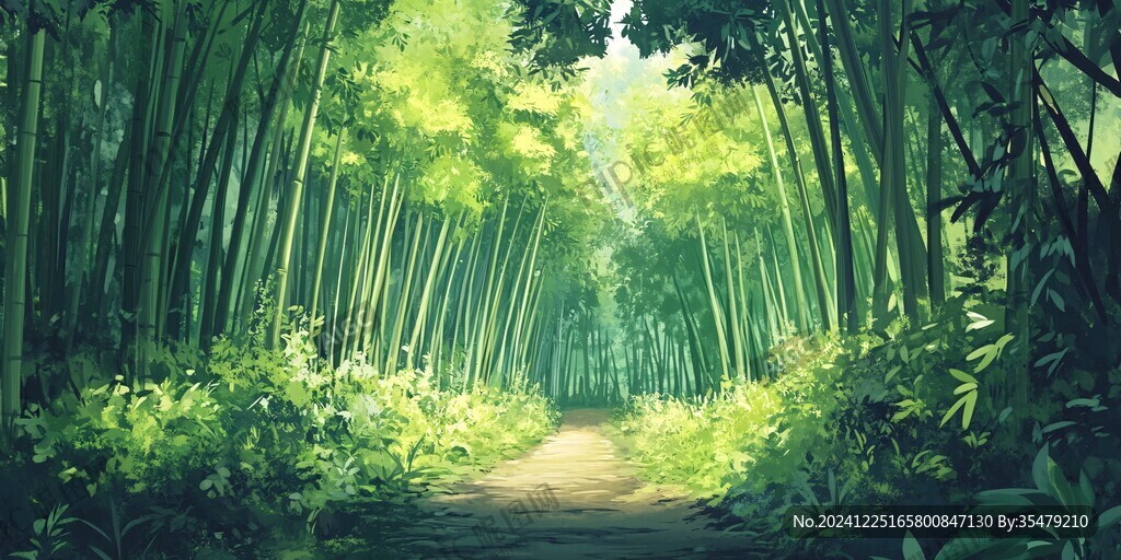 唯美竹林小路
