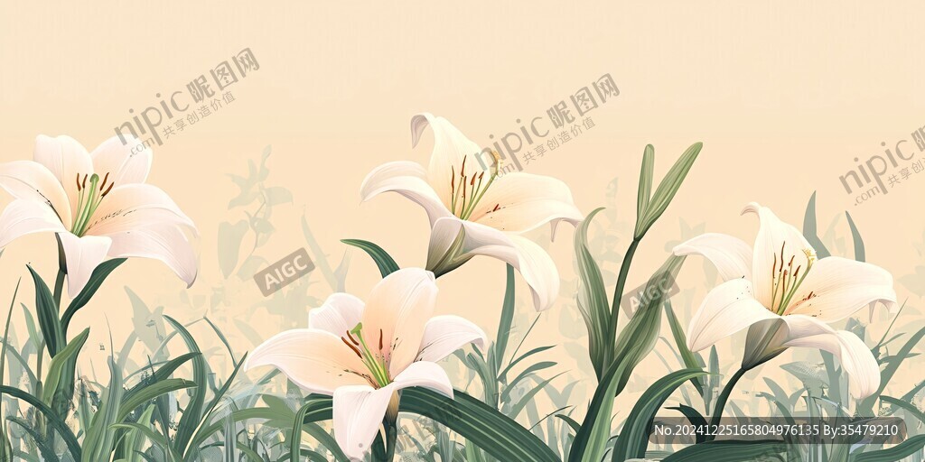 百合包裝插畫(huà)