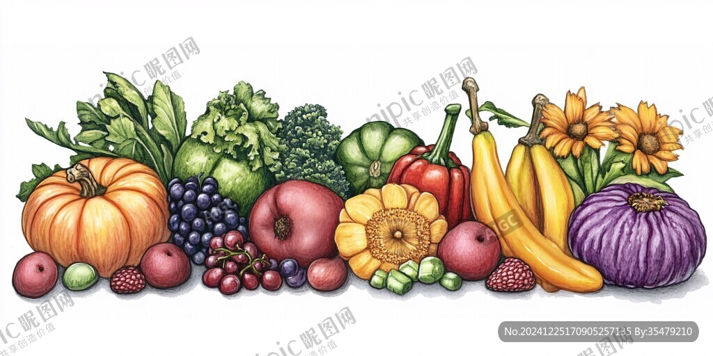 水果蔬菜插畫