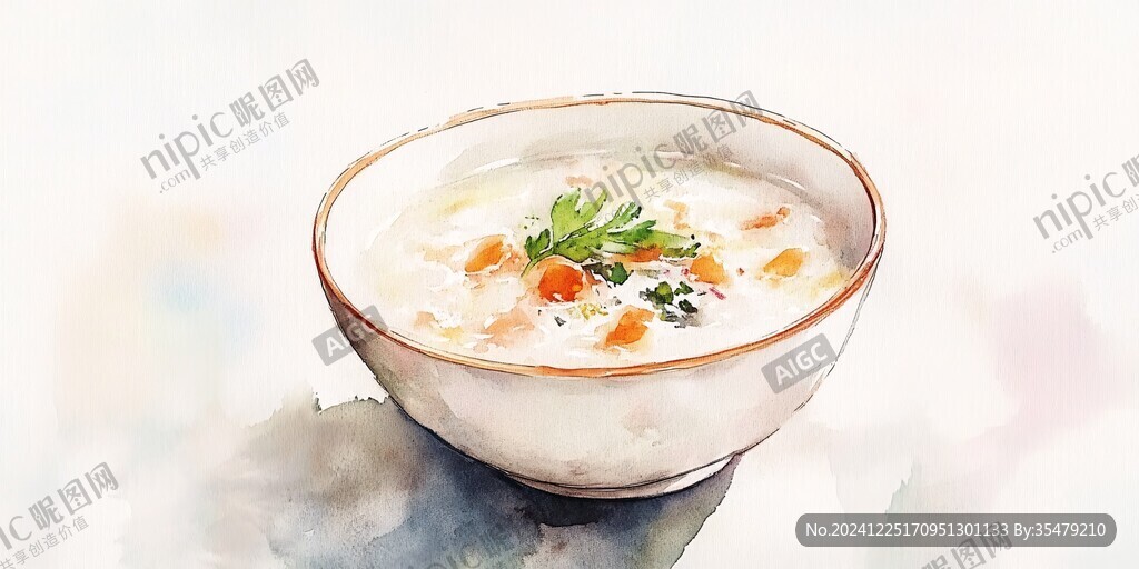 疙瘩湯插畫