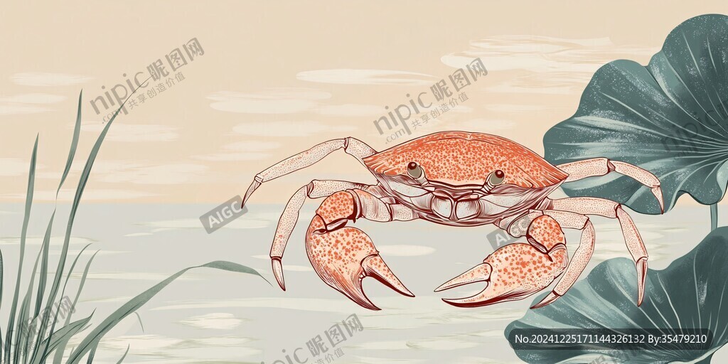 河蟹插畫