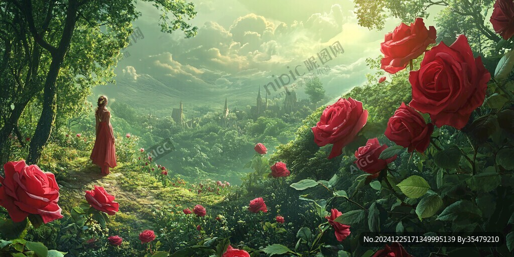 玫瑰紅森系主題場景