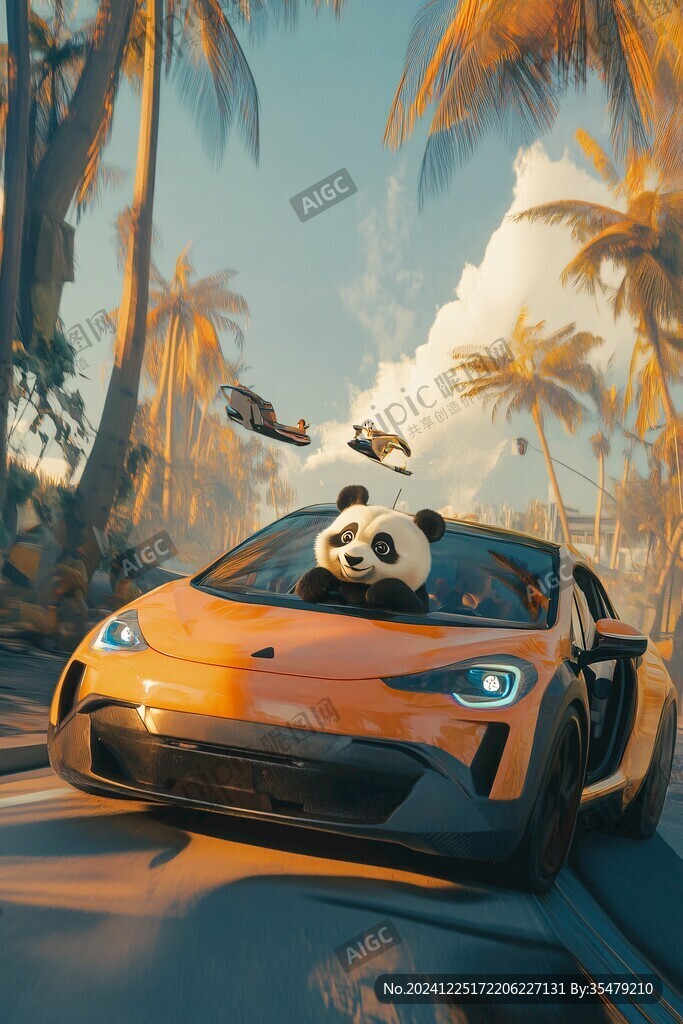 熊貓與汽車
