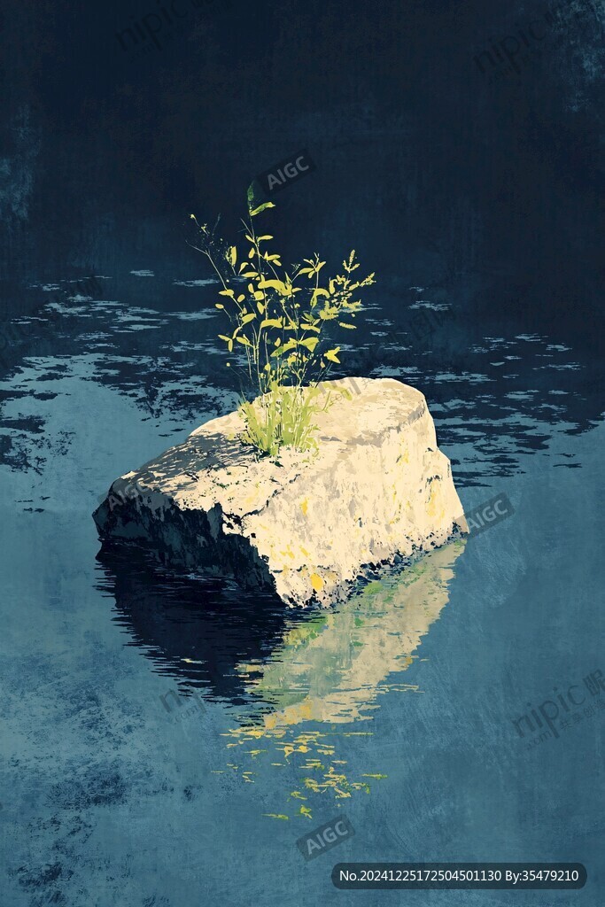 水上石頭水草