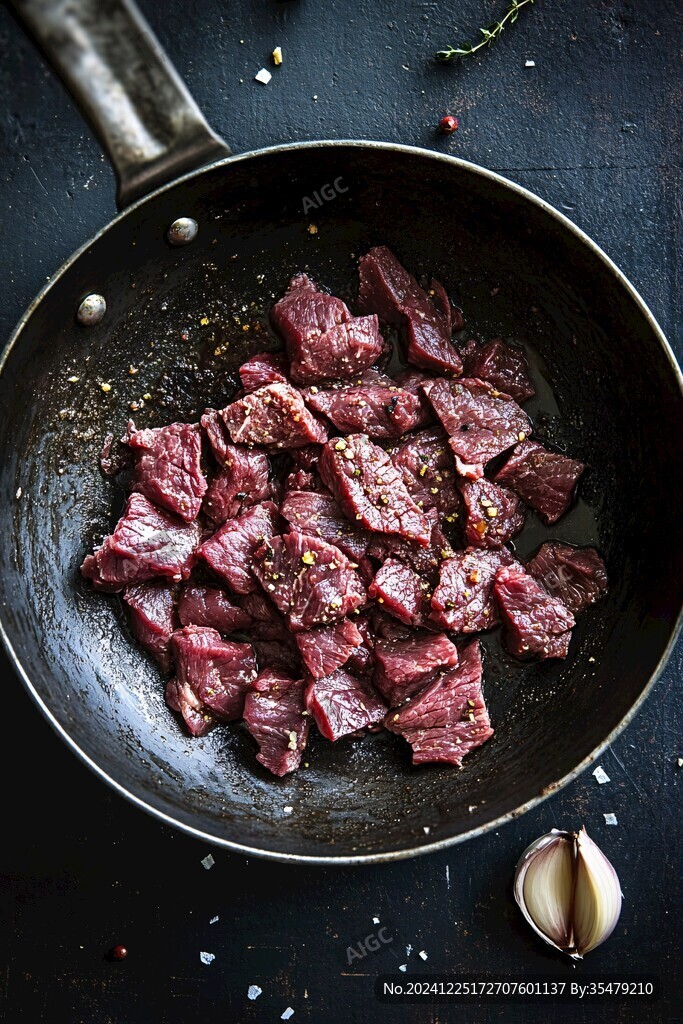 牛肉粒烹飪過程
