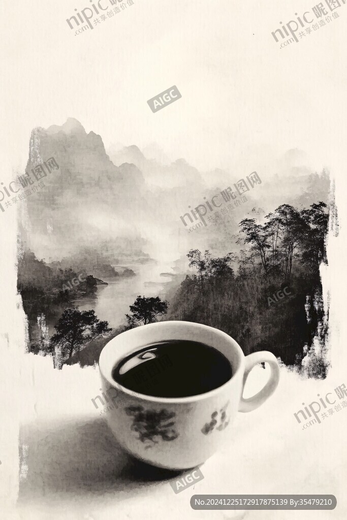 個性水墨山水茶品