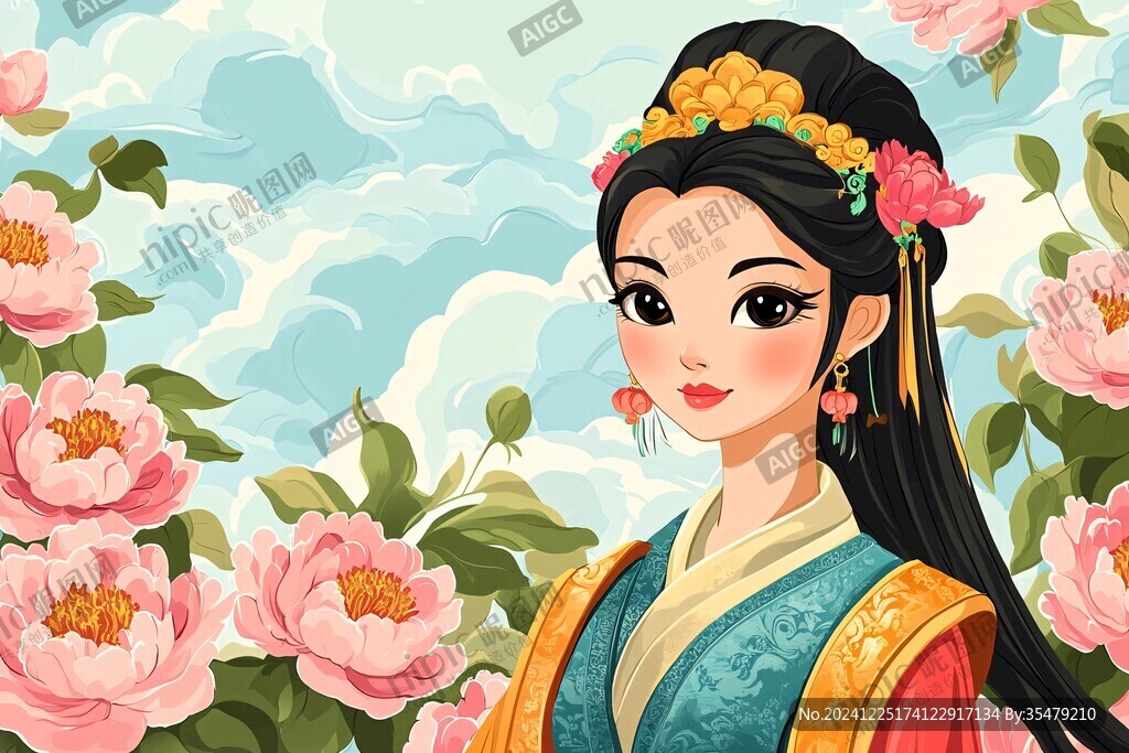 西施插畫