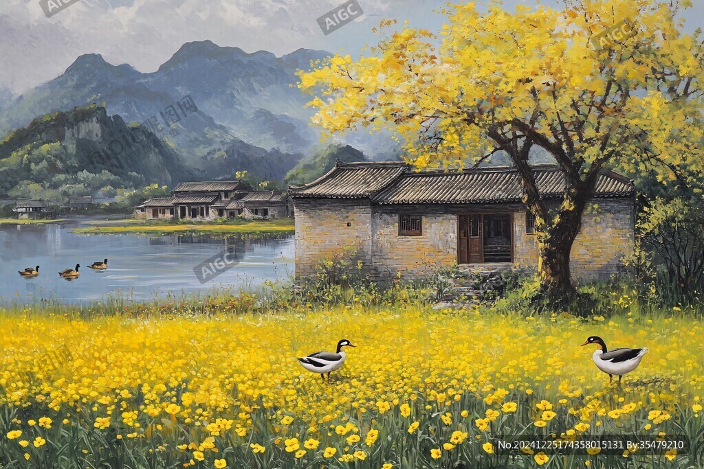 油菜花油畫(huà)