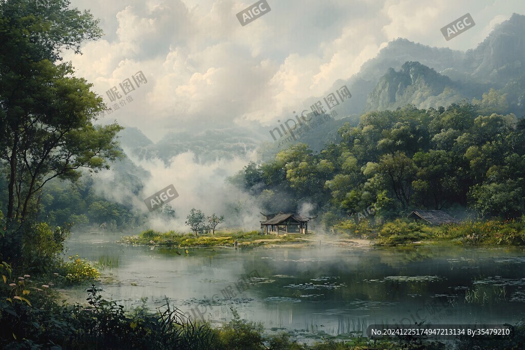 隱居山林場景
