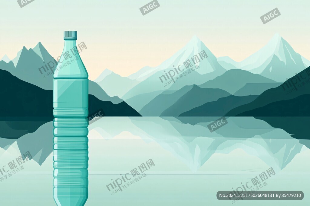 礦泉水插畫