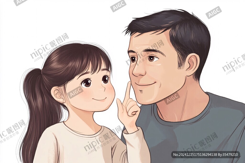 父女插畫