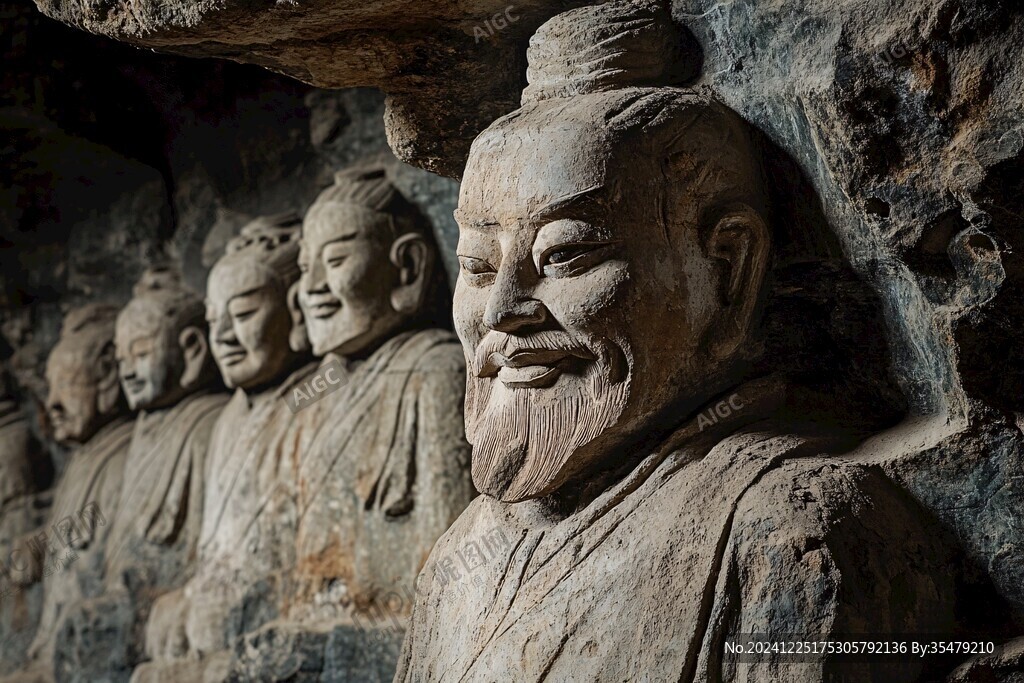 洞窟塑像