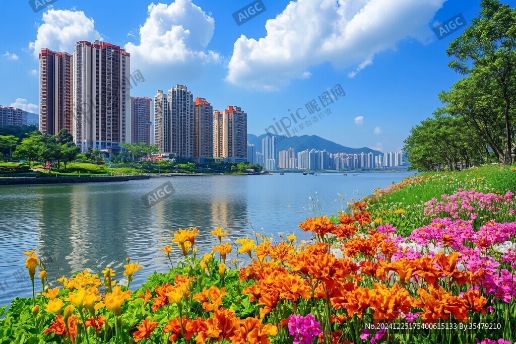 香蜜湖風光