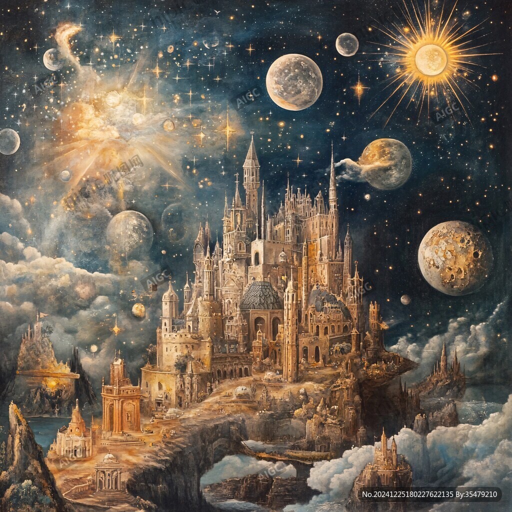 夢幻城堡插畫