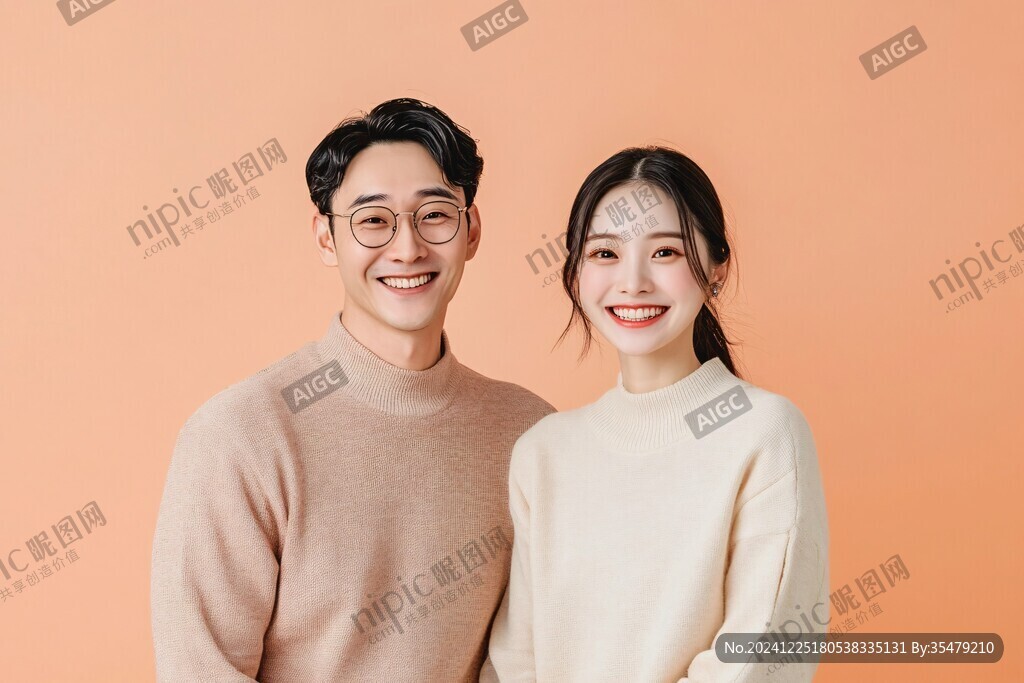 相互依偎著的青年男女