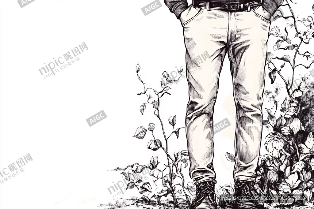 男裝手繪花型