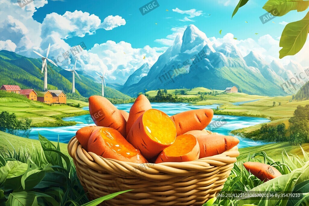 蜜薯包裝插畫