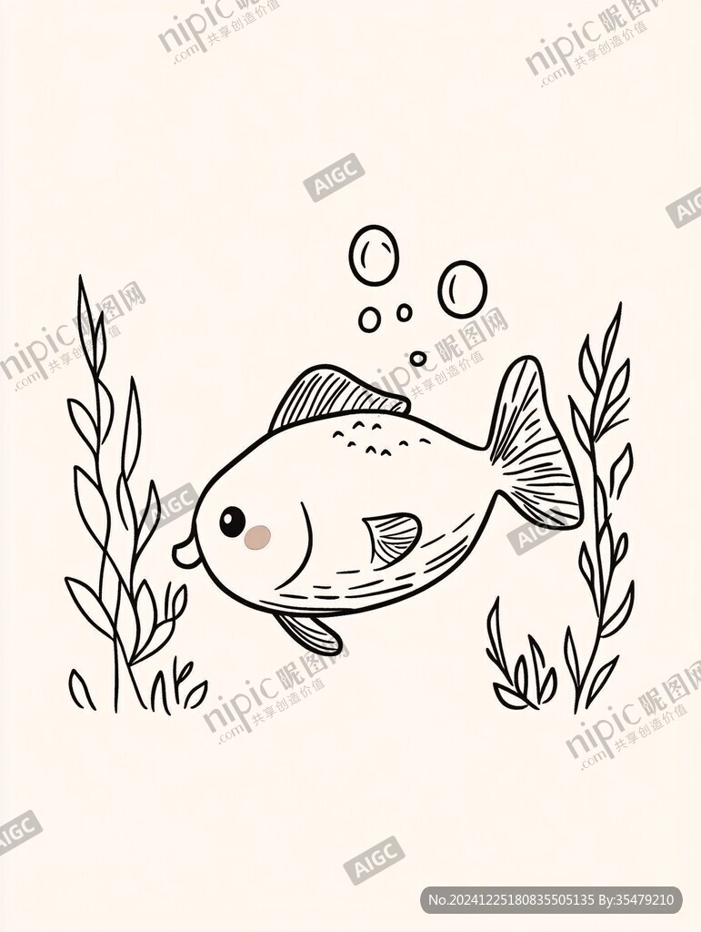 線描小魚(yú)