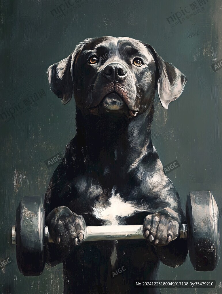 狗狗寫實插畫