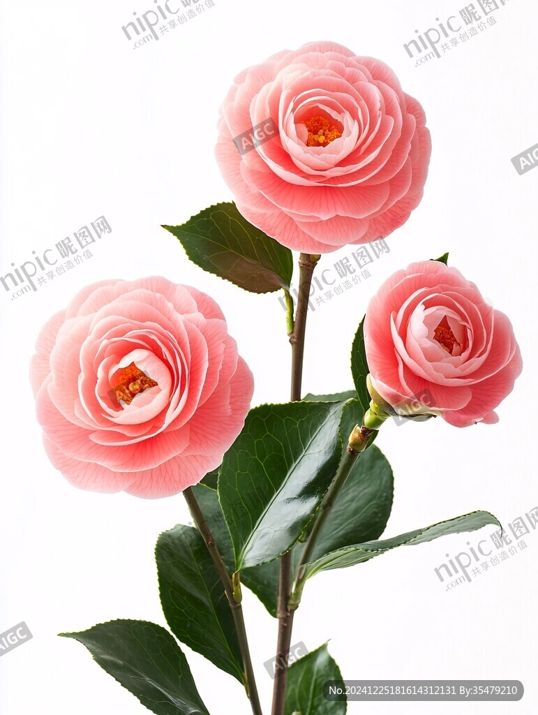 雙朵茶花