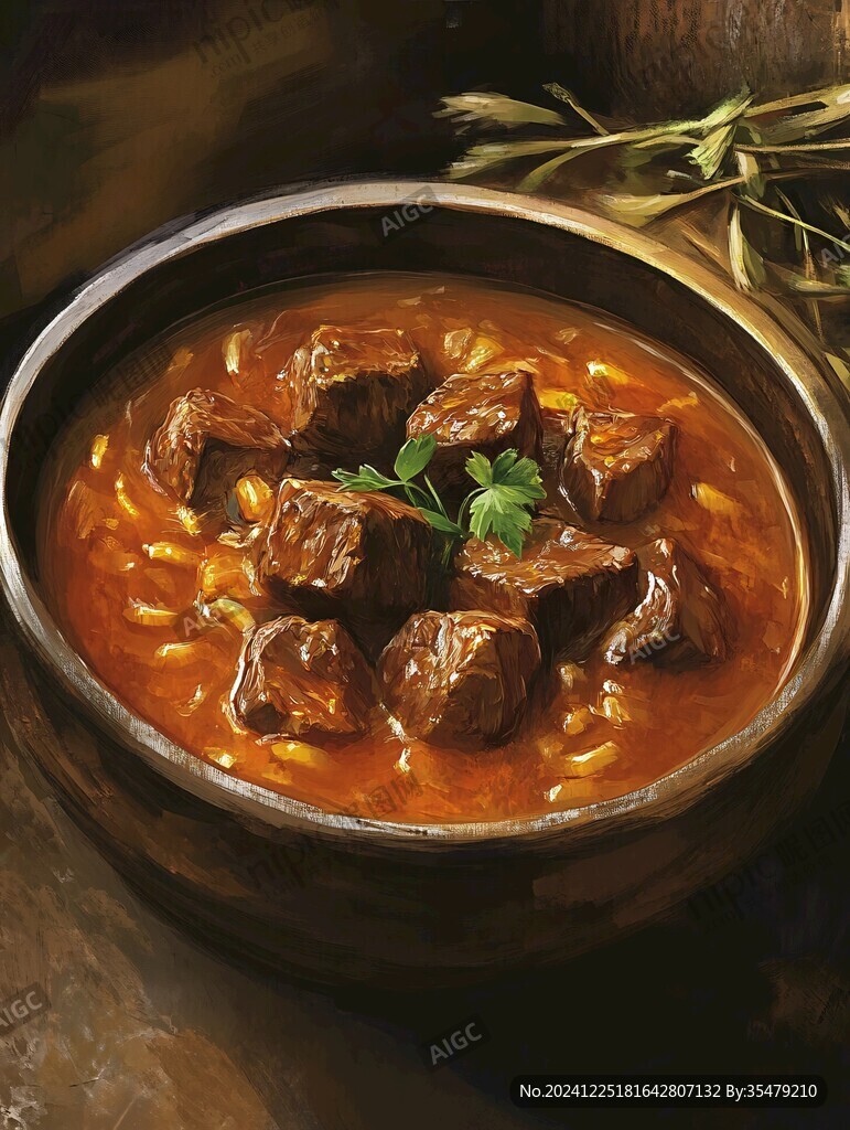 紅燒牛肉面繪畫