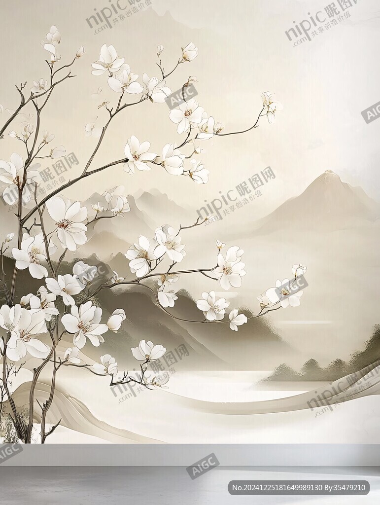 新中式金色山水