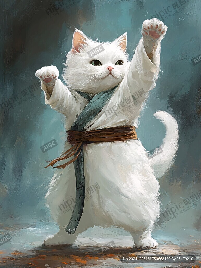 大白貓插畫