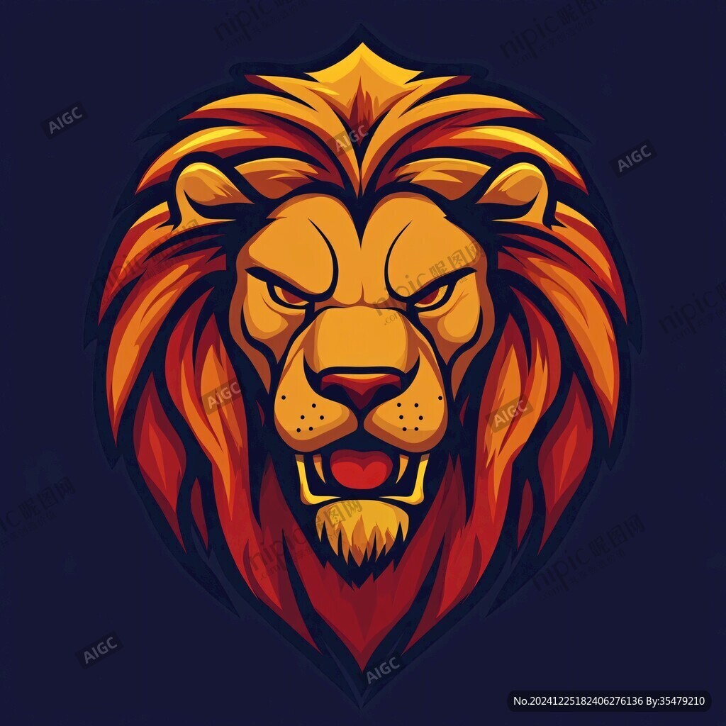 獅頭插畫